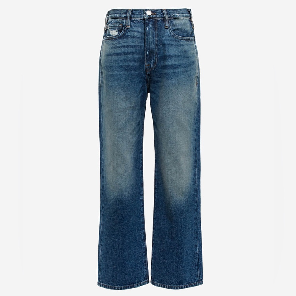 FRAME // Le Jane Crop women’s Straight Leg Blue Denim Jeans